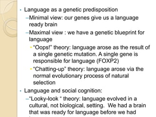 i) Teaching ASL to Chimpanzees           *American Sign Language