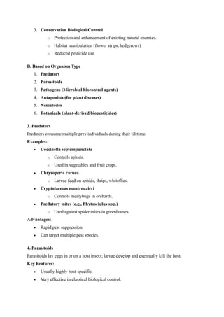 BIOCONTROL AGENTS IN AGRICULTURE-PRINCIPLES, MECHANISMS, MASS ...