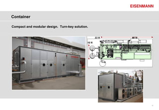 Container

Compact and modular design. Turn-key solution.


                                                     33 ft

                                             10 ft




                                                             18
 