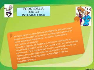 PODER DE LA
   DANZA
INTEGRADORA:
 