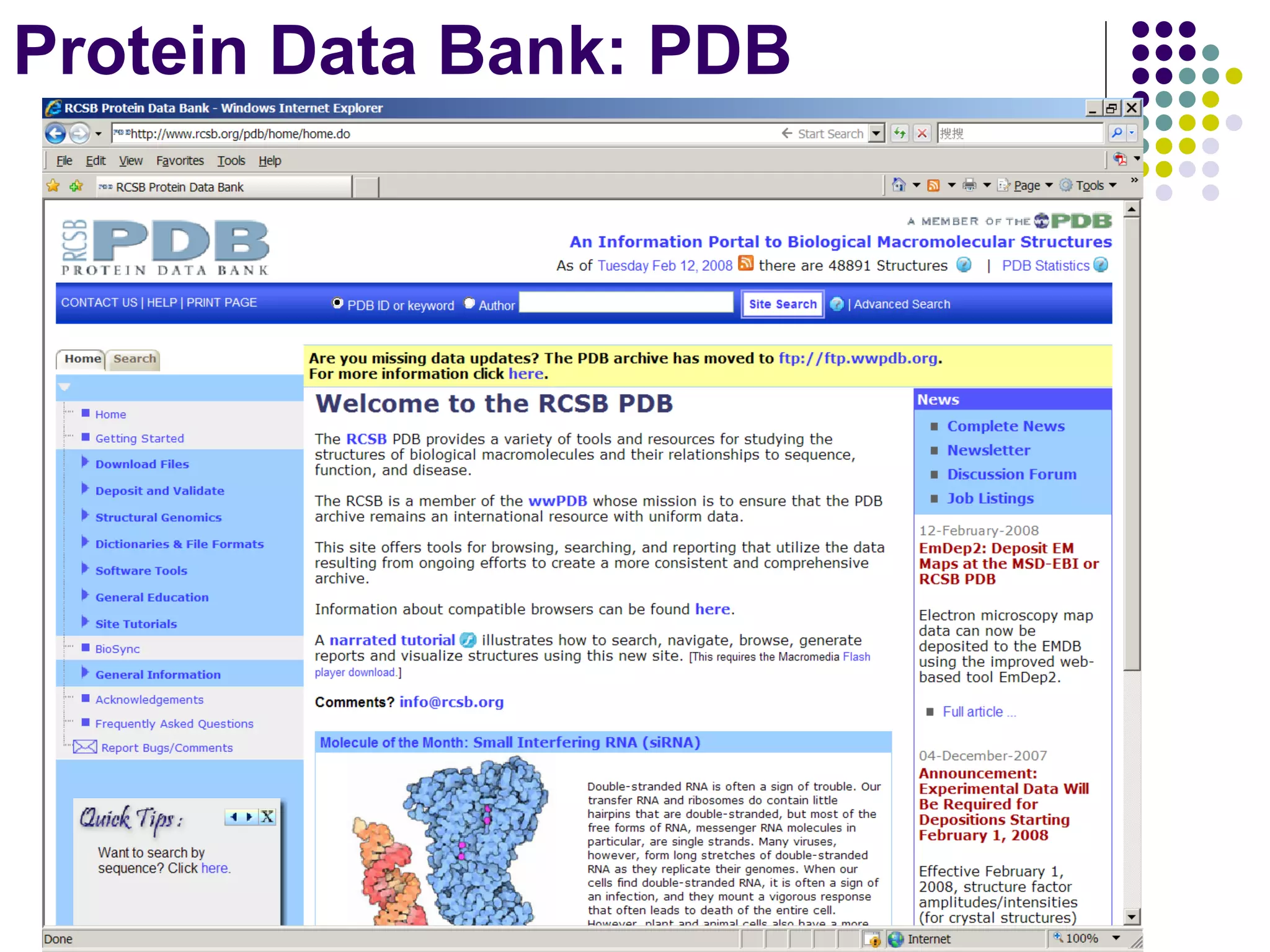 Protein Data Bank: PDB 