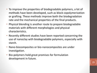 Biodegradable polymer in drug delivery | PPTX