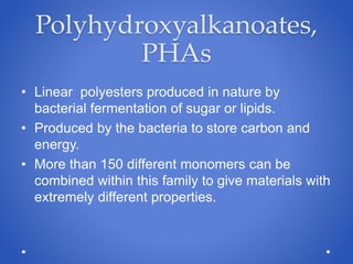 Sugar Polyesters Biodegradable polymer, copolymer & composites | PPTX