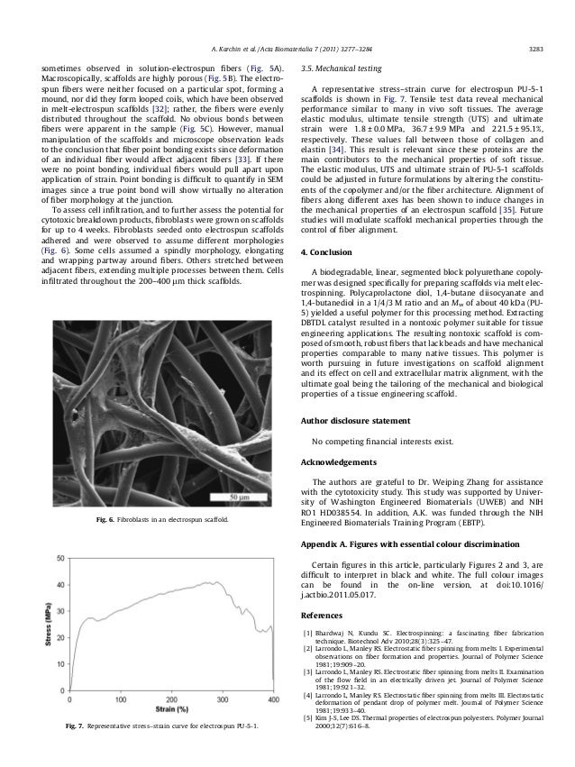 Biodegradable polyurethane scaffolds