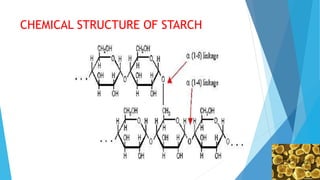 CHEMICAL STRUCTURE OF STARCH
 