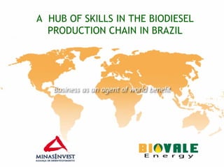 A HUB OF SKILLS IN THE BIODIESEL
  PRODUCTION CHAIN IN BRAZIL