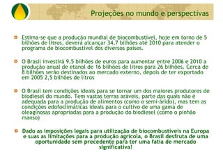 Biodiesel Perspectivas No Brasil E No Mundo