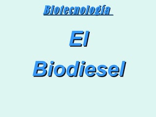 El Biodiesel Biotecnología  
