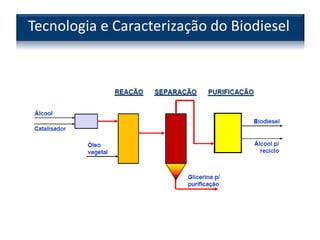 Tecnologia e Caracterização do Biodiesel
 