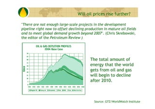 Will oil prices rise further?

"There are not enough large-scale projects in the development
pipeline right now to offset ...
