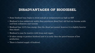 Biodiesel-an alternative fuel | PPTX