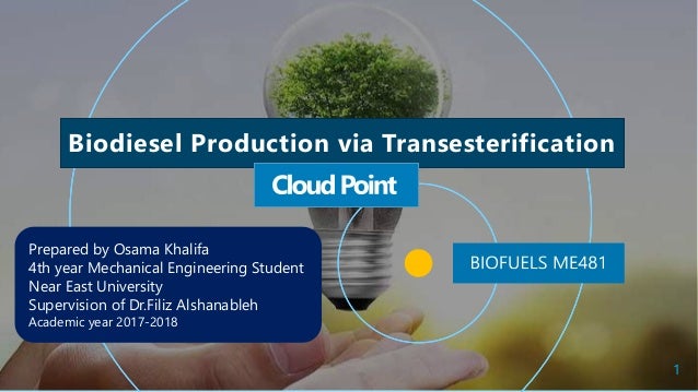 Biodiesel Production Via Acid Catalyst Transesterification And Cloud