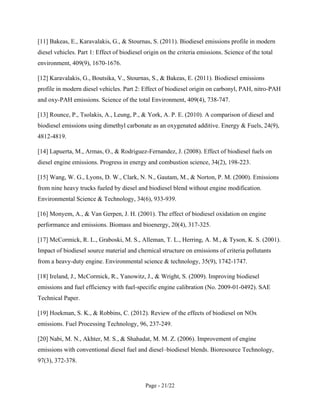 Performance of Biodiesel against Petroleum Diesel | PDF