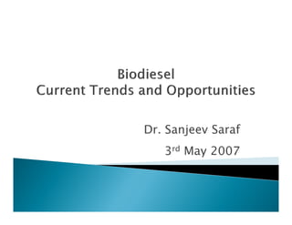 Dr. Sanjeev Saraf
3rd May 2007
 