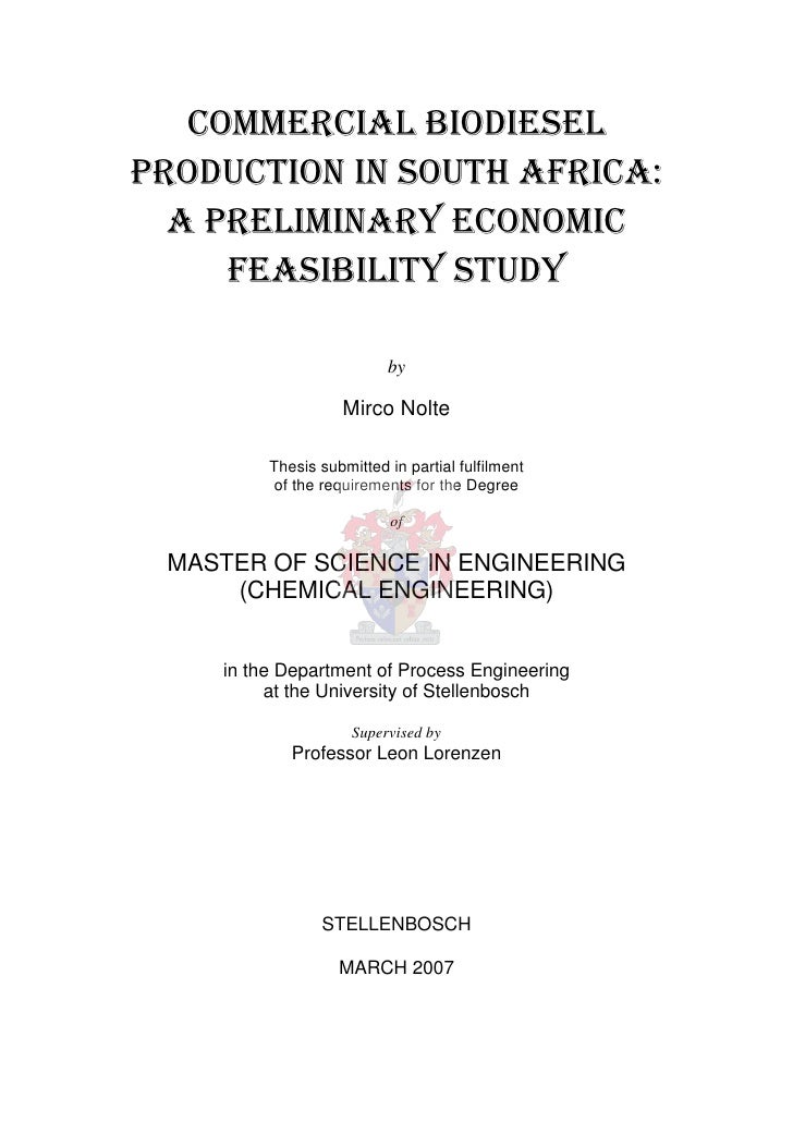 Phd thesis biodiesel
