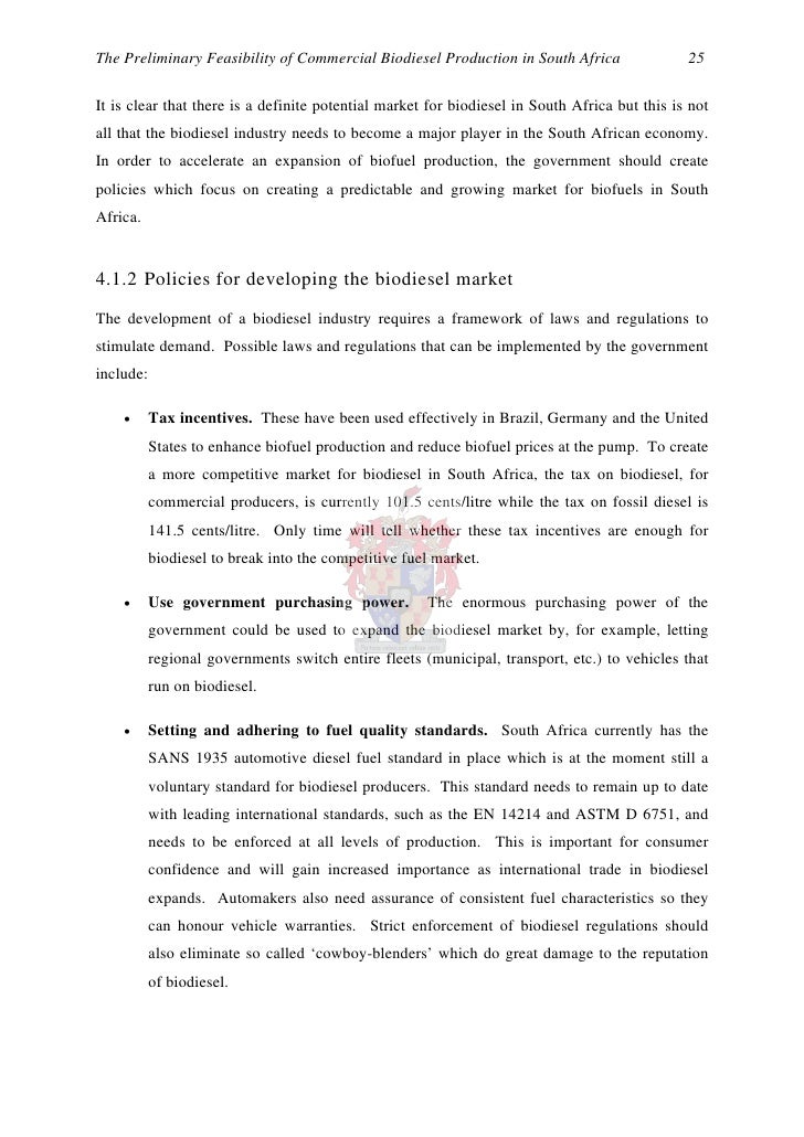Phd thesis biodiesel