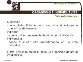 Biodinamica e orticoltura, Progetto Link