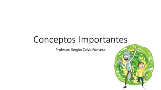Conceptos Importantes
Profesor: Sergio Calvo Fonseca
 