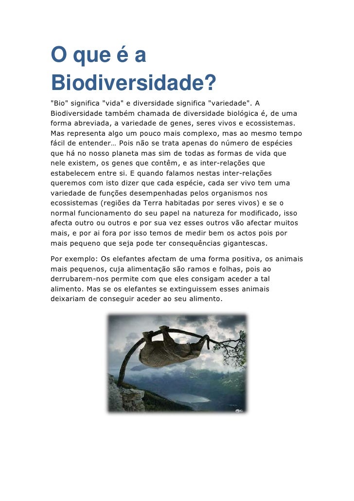 Nesse Texto Para Defender A Tese De Que A Biodiversidade