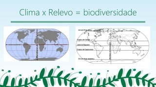Clima x Relevo = biodiversidade
4
 