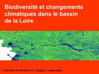 Biodiversité et changements climatiques dans le bassin de la Loire J. Secondi, S. Greulich, J-L. Yengue, I. Lajeunesse 