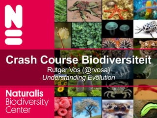 Crash Course Biodiversiteit
Rutger Vos (@rvosa)
Understanding Evolution
 