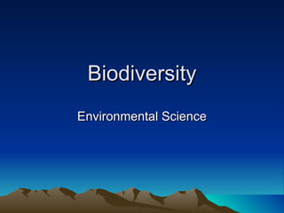 Biodiversity Environmental Science 