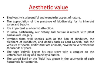 Biodiversity and its conservation india | PPTX