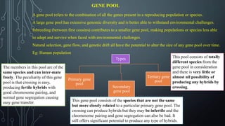 Gene Pool Inbreeding Important terms in biodiversity conservation | PDF