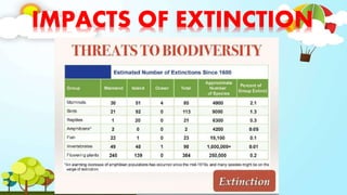 IMPACTS OF EXTINCTION
 