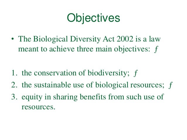 Biodiversity Act 2002 Ppt