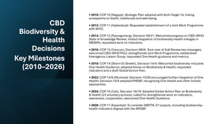 Biodiversity and Health Presentation UN CBD | PDF