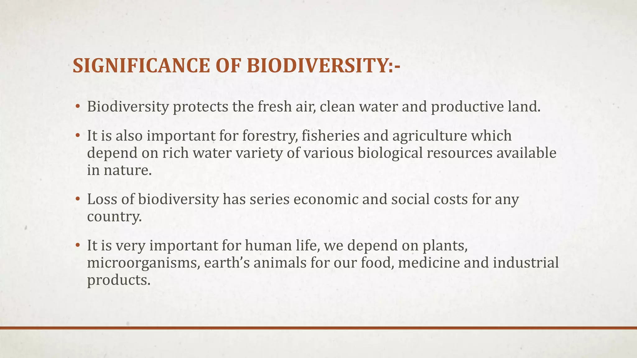 Biodiversity and its conservation | PPTX