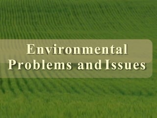 Environmental
Problems and Issues
 