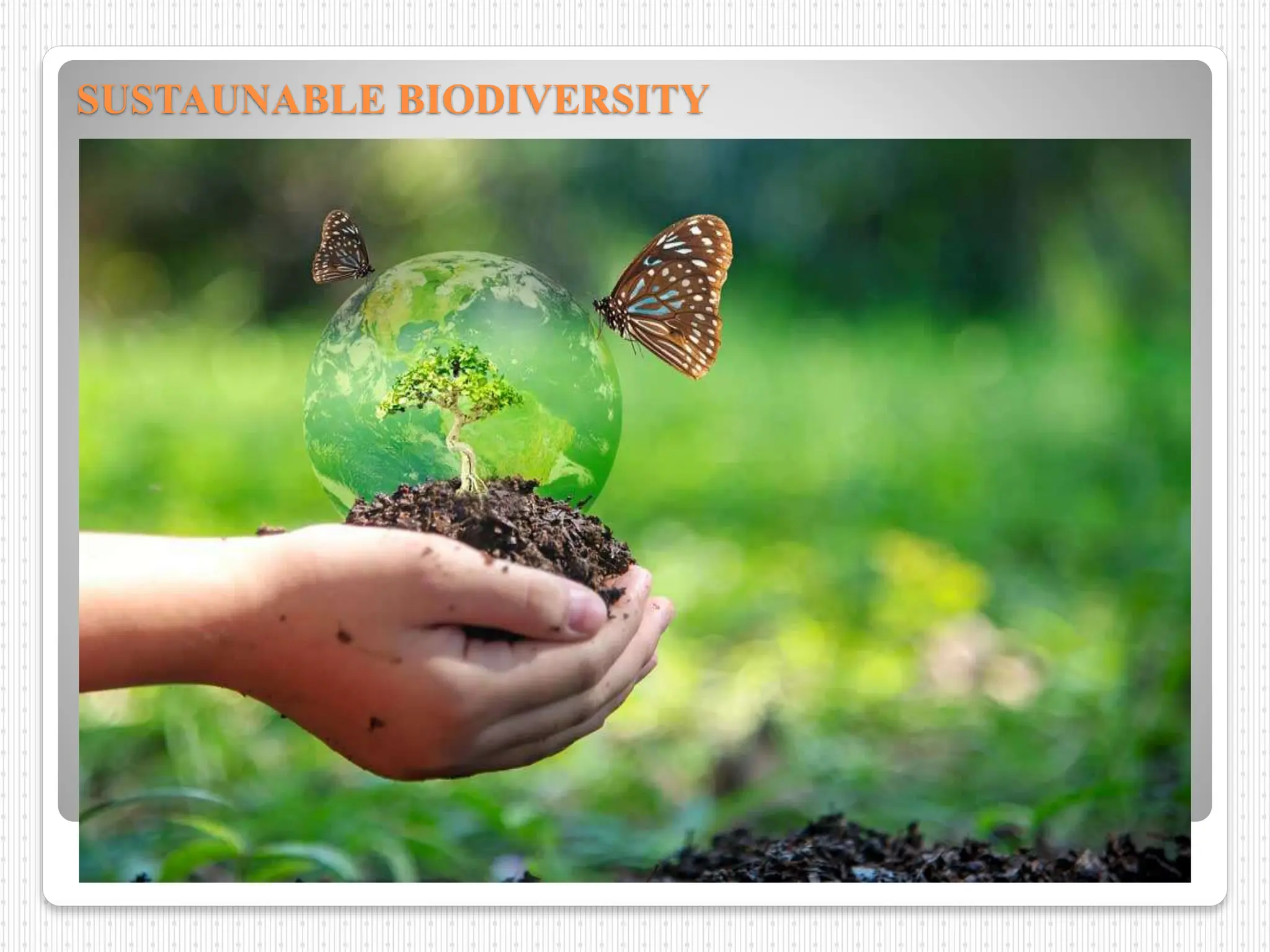 SUSTAUNABLE BIODIVERSITY
 