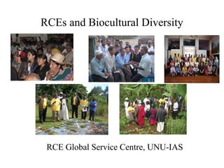 RCEs and Biocultural Diversity
RCE Global Service Centre, UNU-IAS
 
