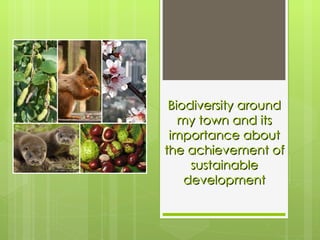Biodiversity around my town and its importance about the achievement of sustainable development 