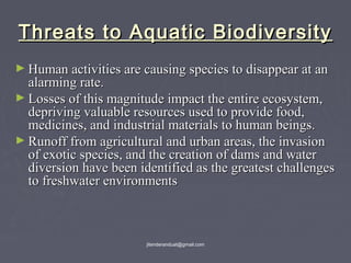 Biodiversityconcepts in biodiversity and factors influencing aquatic ...