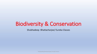Biodiversity & Conservation
Shubhadeep Bhattacharjee/ Eureka Classes
Shubhadeep Bhattacharjee/ Eureka Classes
 