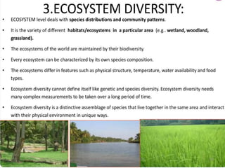 Understanding Biodiversity: Types, Benefits, and Ecosystem Services | PDF