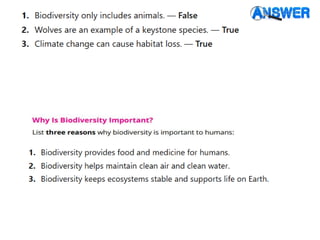 Understanding Biodiversity: Types, Benefits, and Ecosystem Services | PDF