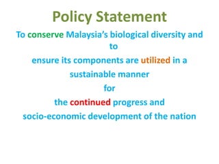 Biodiversity law and policy | PPTX