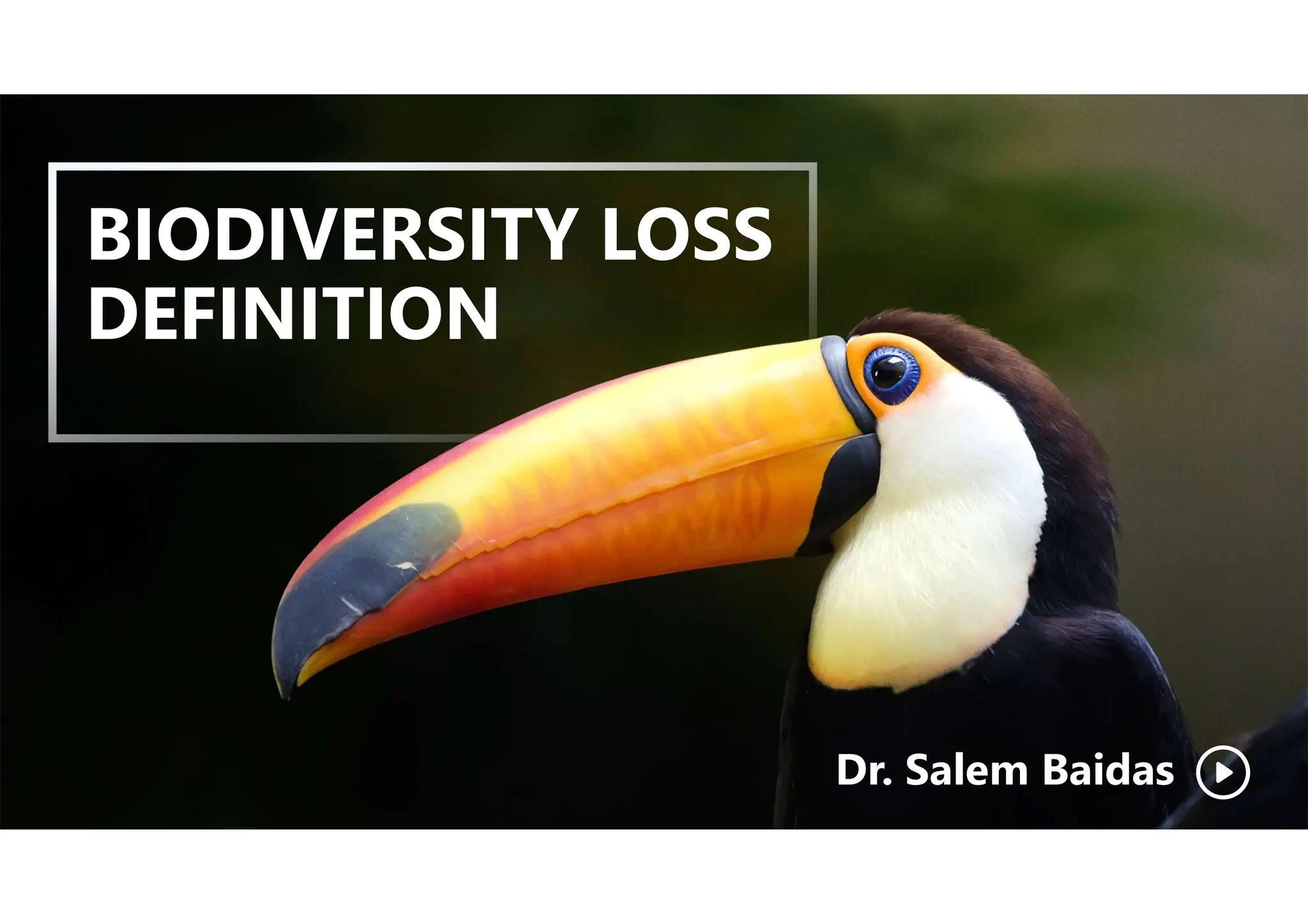 Dr. Salem Baidas
BIODIVERSITY LOSS
DEFINITION
 
