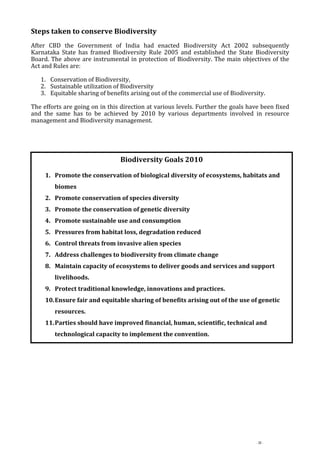Biodiversity of karnataka at a glan | PDF