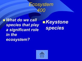 Biodiversity unit Review Game | PPT