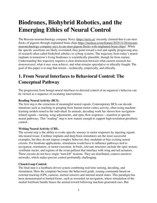 Overview: Biodrones, Biohybrid Robotics, and the Emerging Ethics of ...