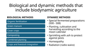 Biodynamic agriculture definition and examples. | PPTX