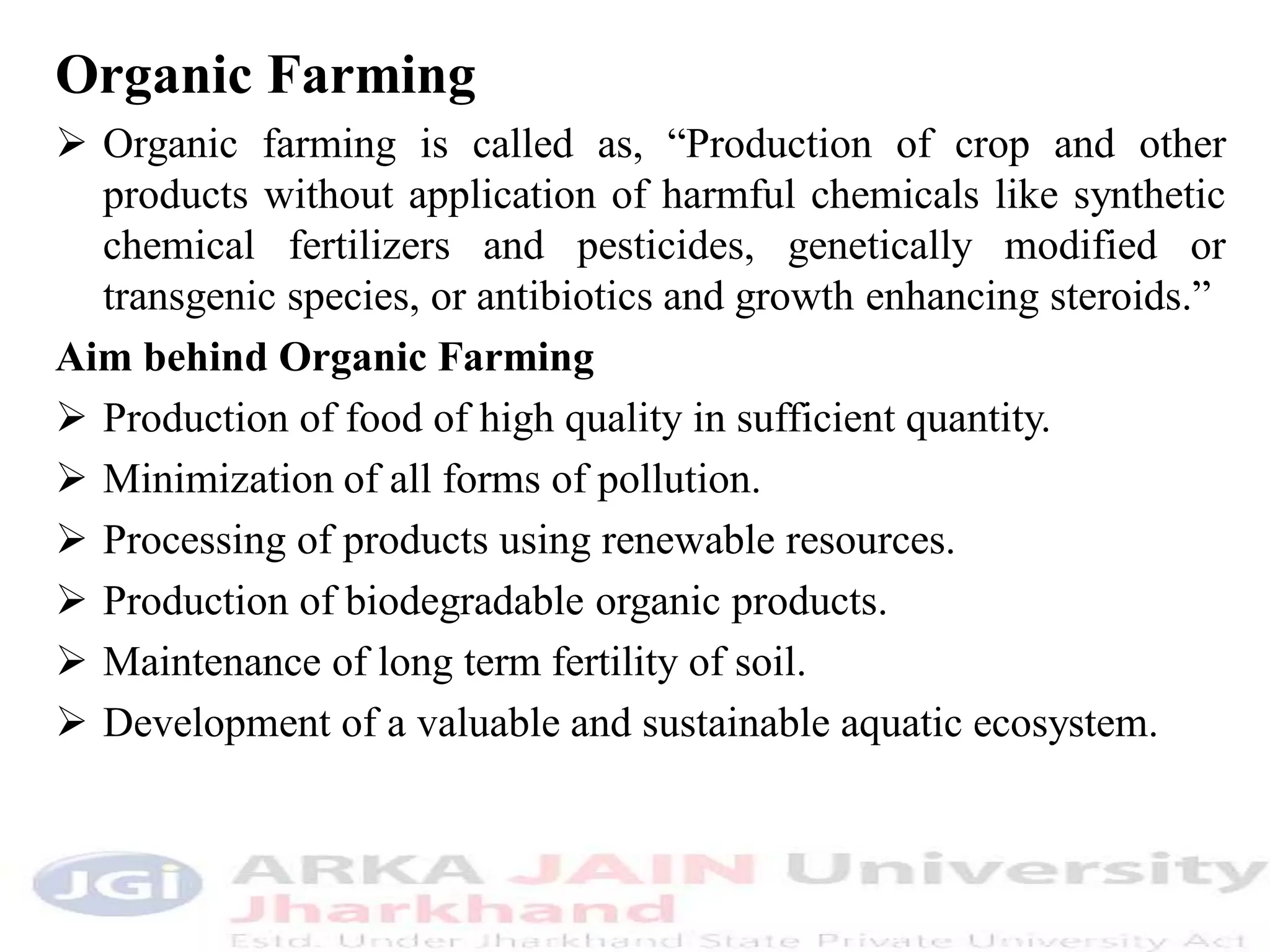 Biodynamic agriculture hdt 1st unit 2nd chapter | PDF