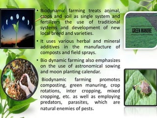 Biodynamic agriculture ppt T,Y, B-PHARM. | PDF