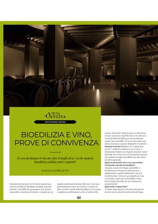 Bioedilizia e vino, prove di convivenza - rivista I Grandi Vini